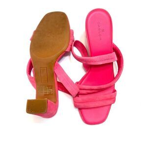 Caslon fucsia pink doll romantic womens heels chic leather comfortable sz 9.5